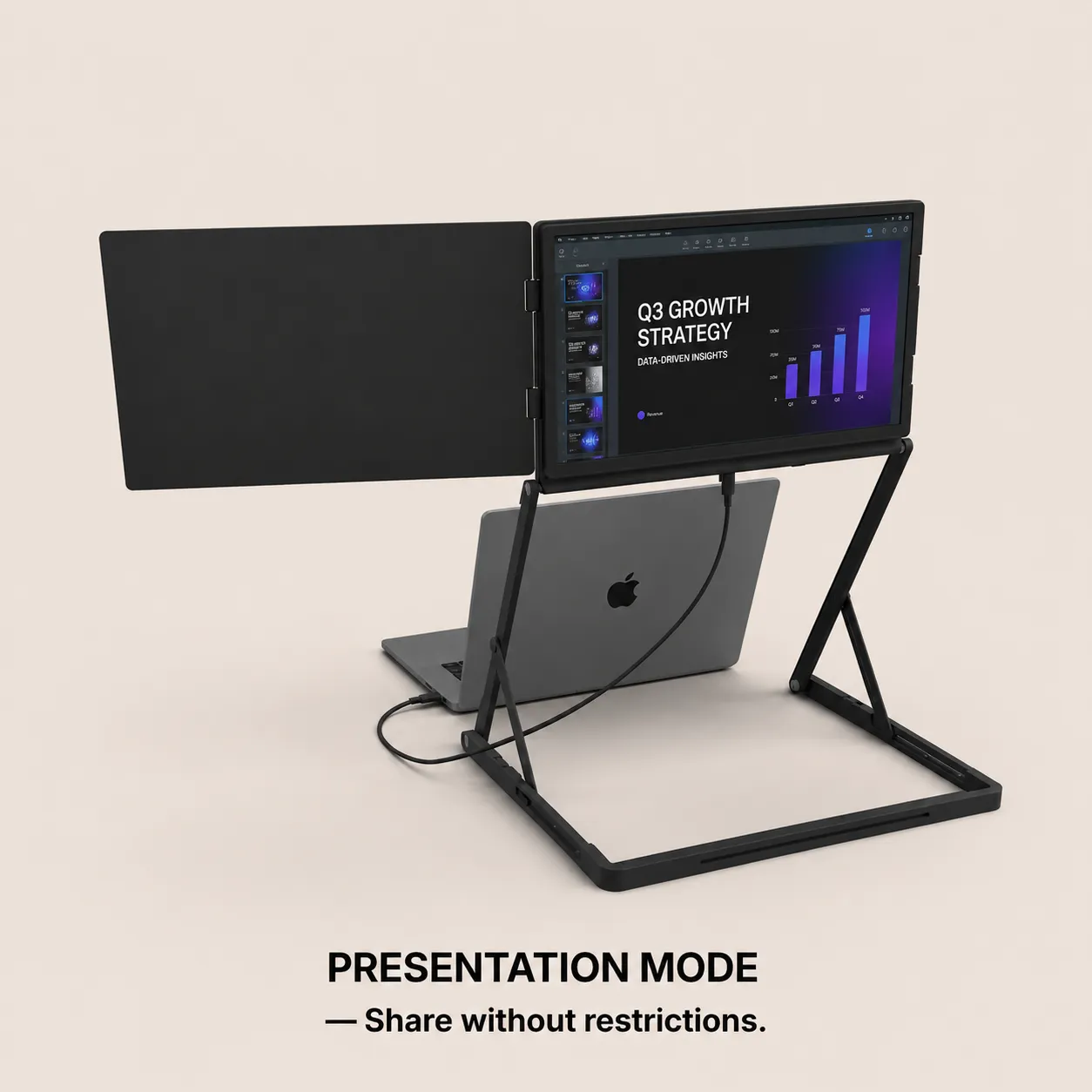 ROVE Horizon 3 triple-screen laptop setup