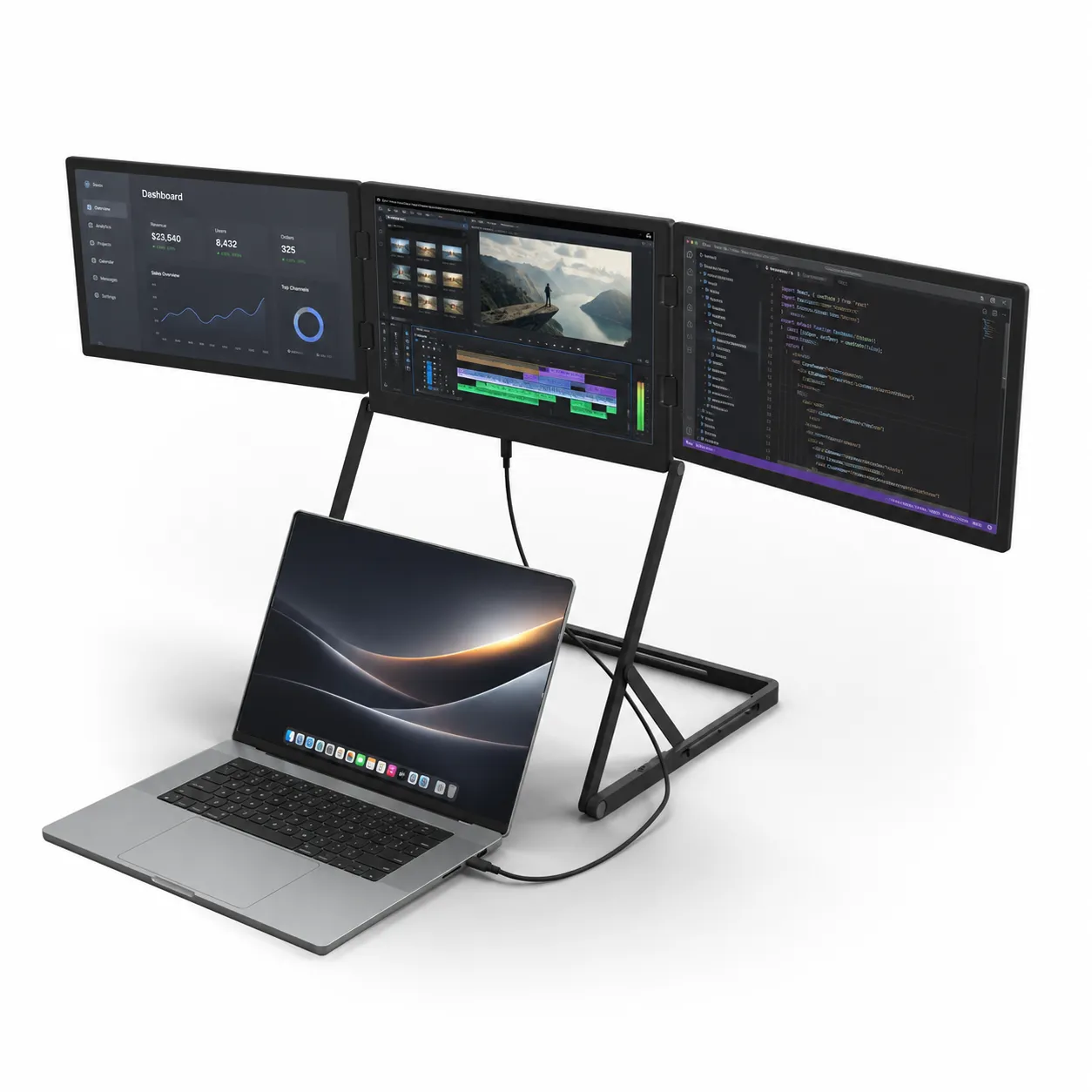 ROVE Horizon 3 portable triple-screen monitor system