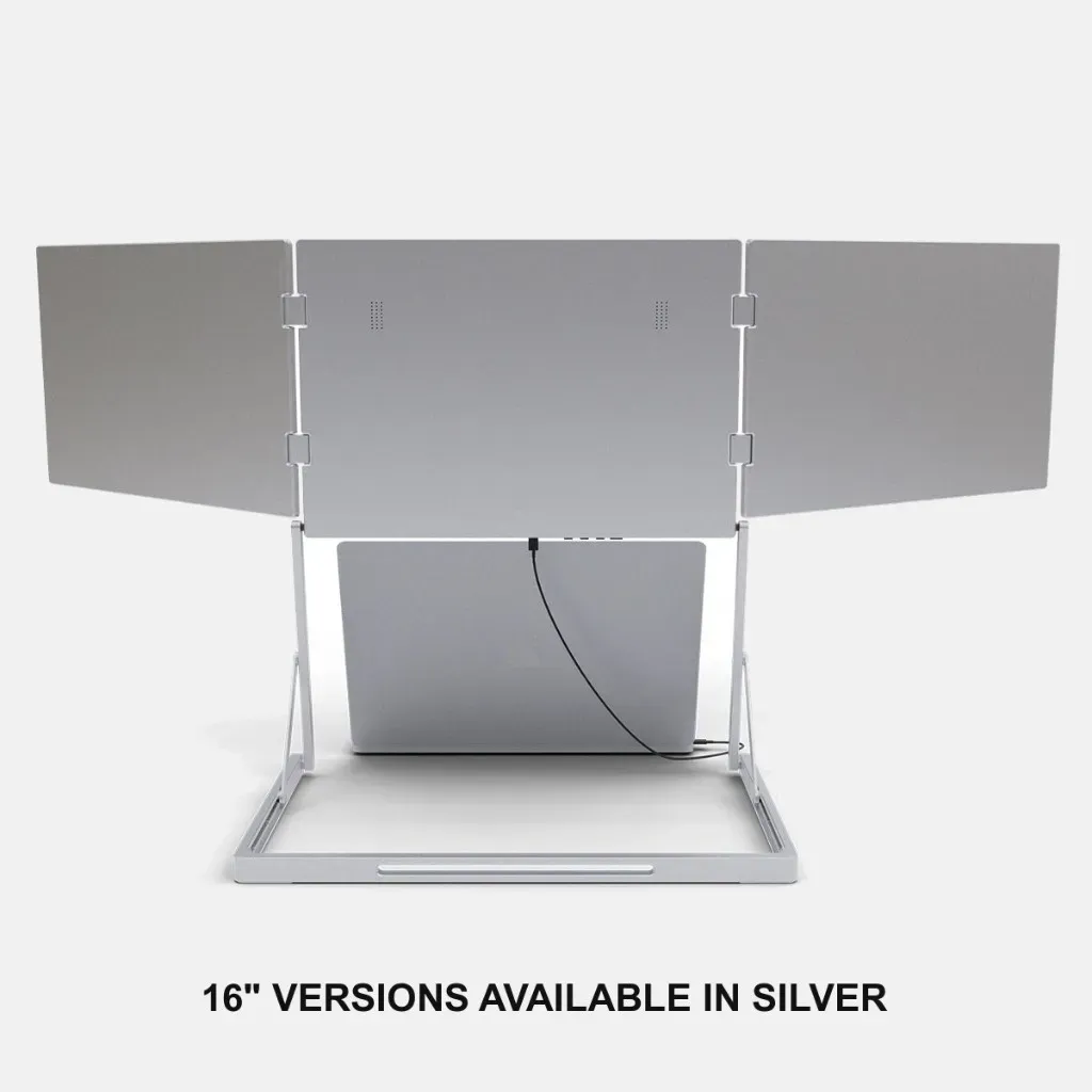 Rear view of the silver ROVE Horizon 3. 16 inch versions available in silver.